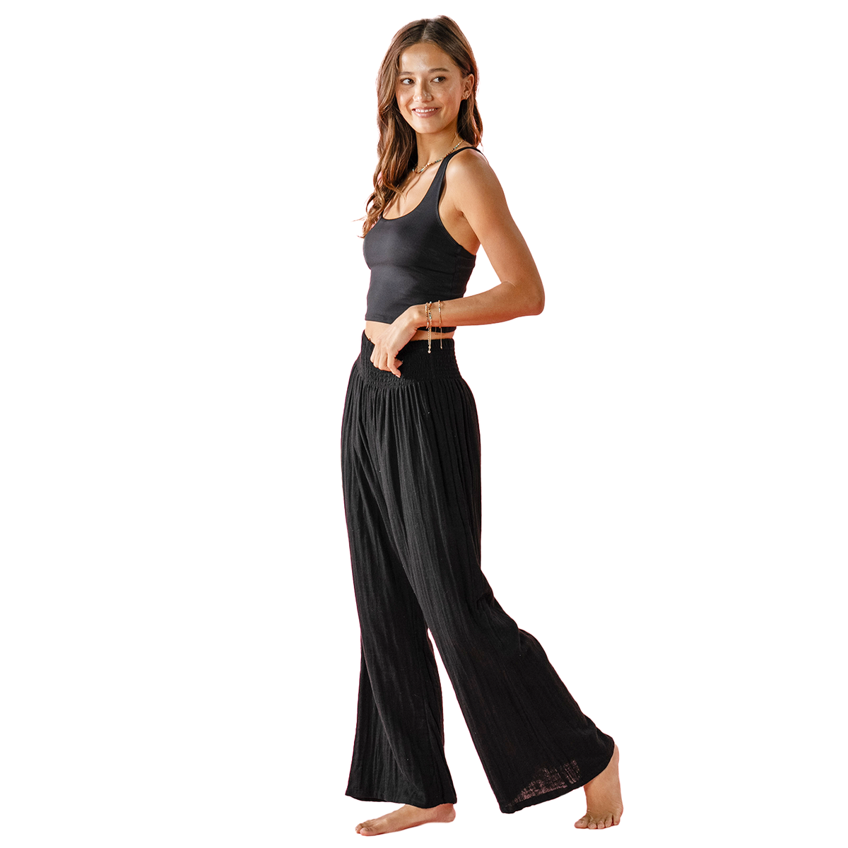 Black Cotton Yoga Set