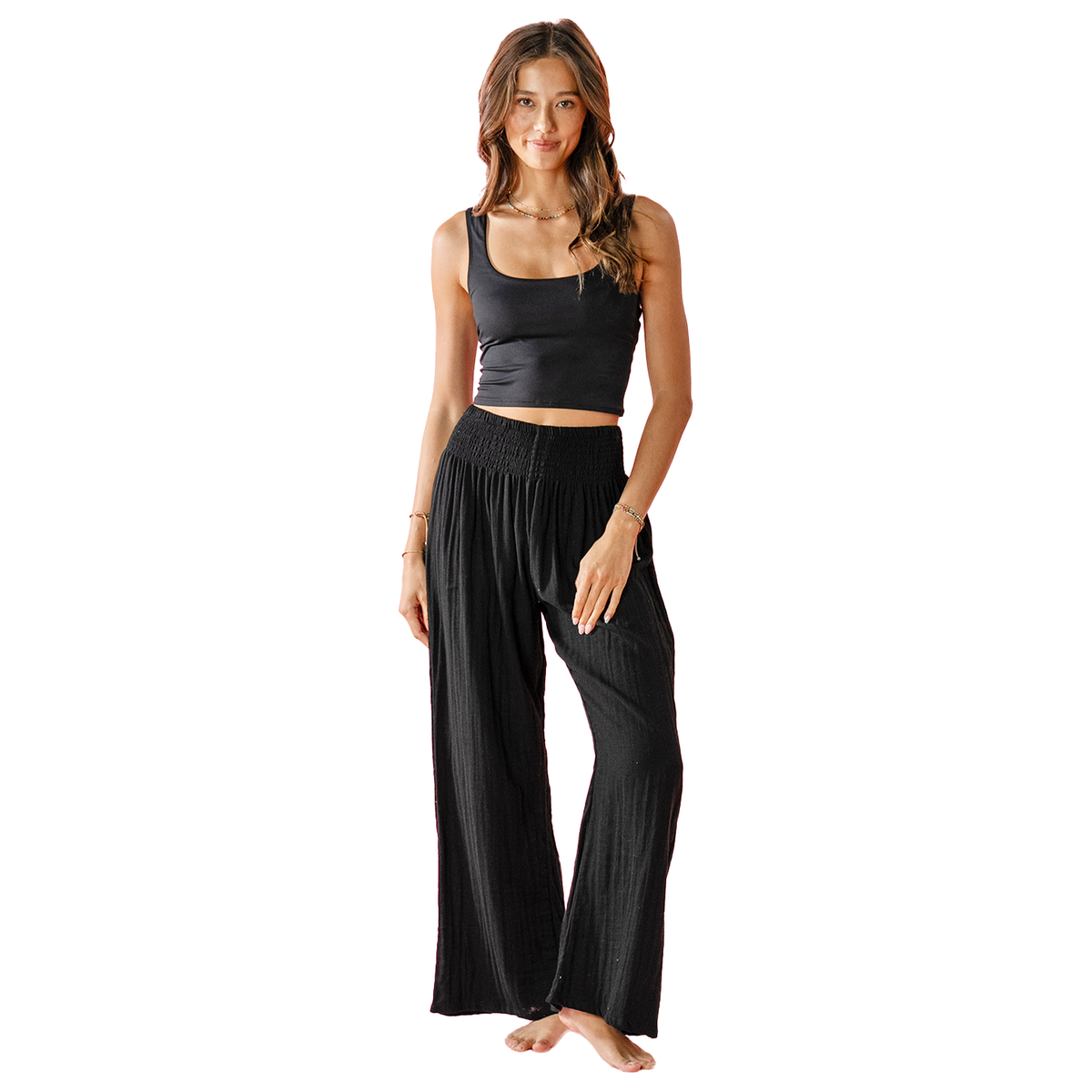 Black Cotton Yoga Set