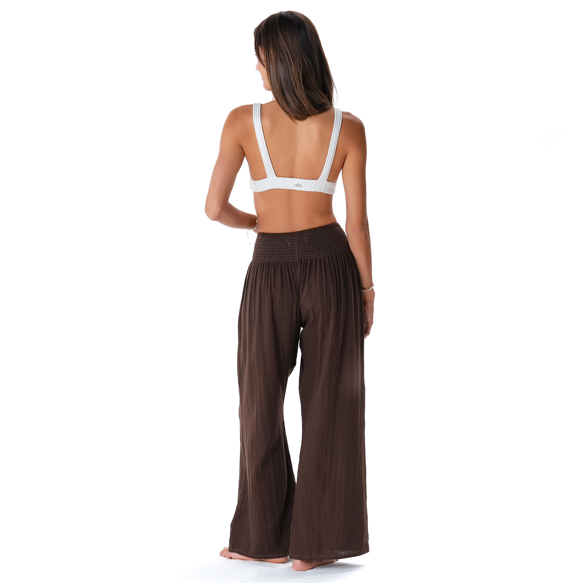 Espresso Wide Leg Cotton Pants