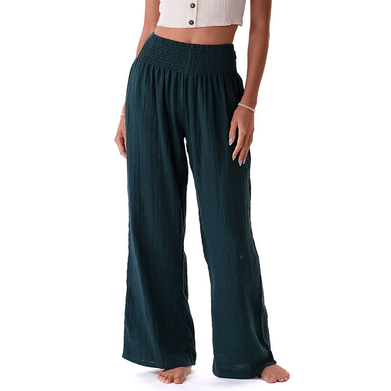 Rainforest Wide Leg Cotton Pants