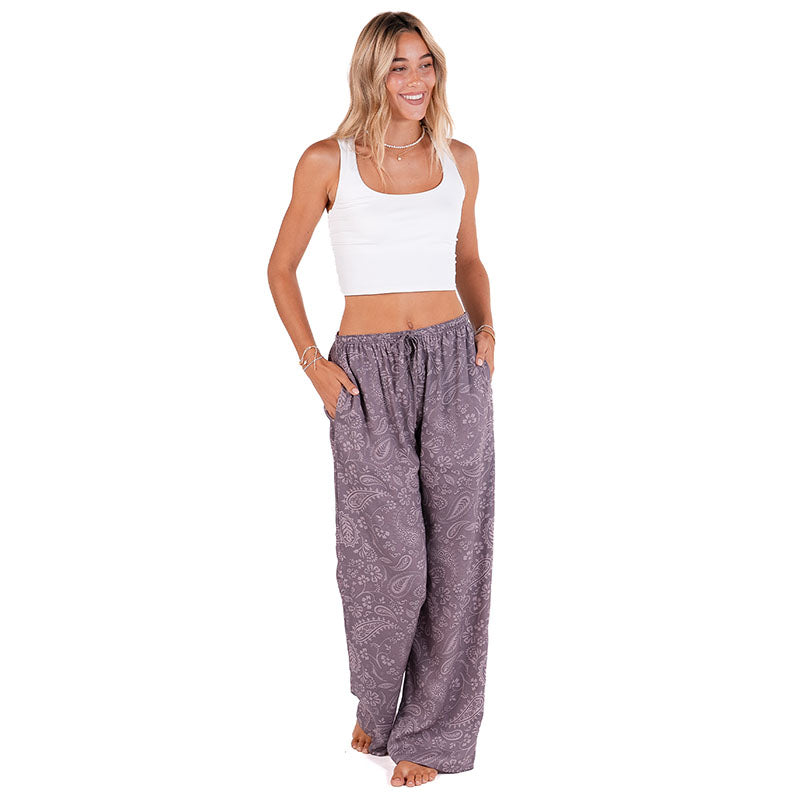 Frosted Plum Paisley Drift Pants