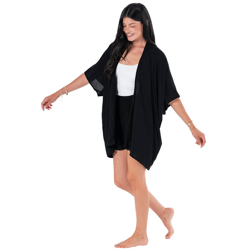 Black Demi Kimono
