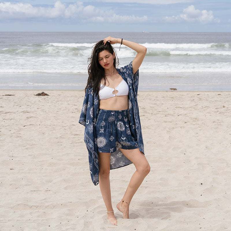 Nova Blue Shorts Lounge Set