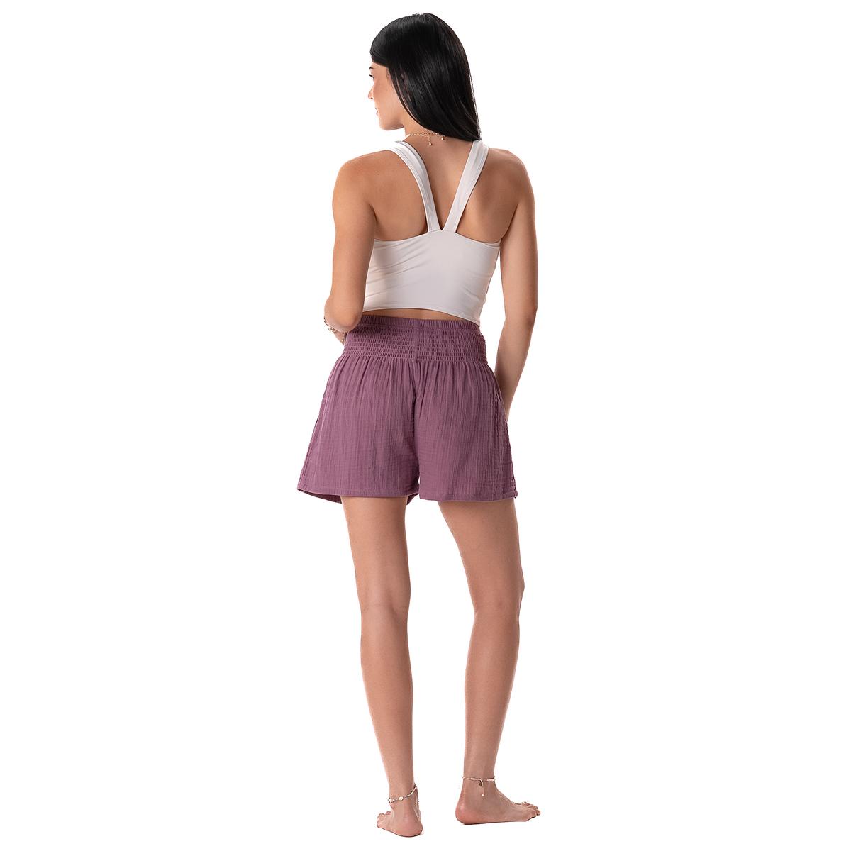 Berry Cotton Shorts