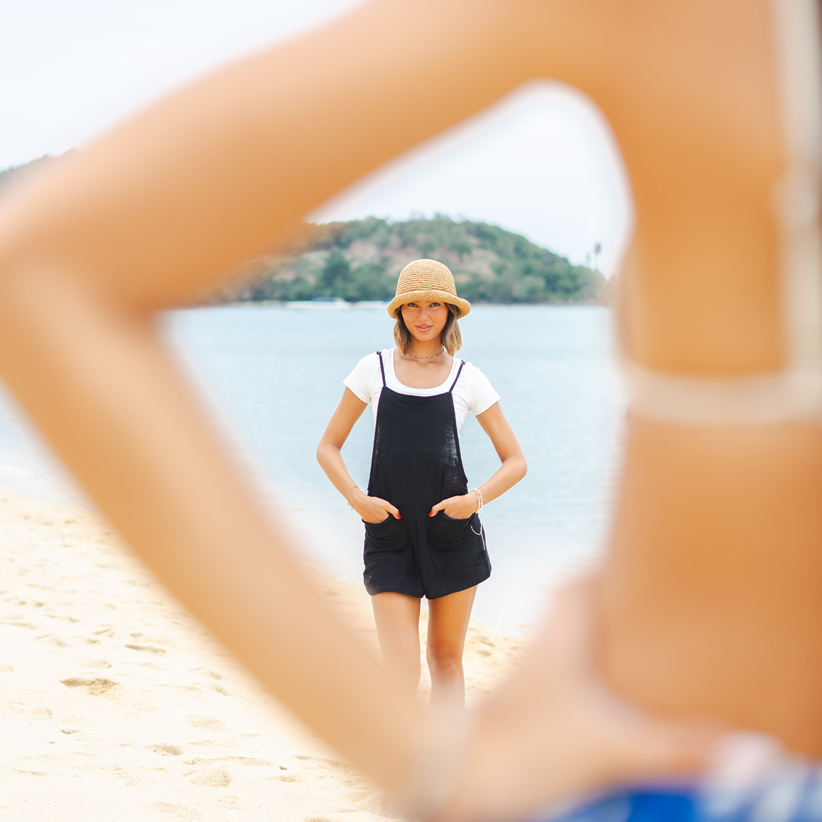 Black Boardwalk Romper