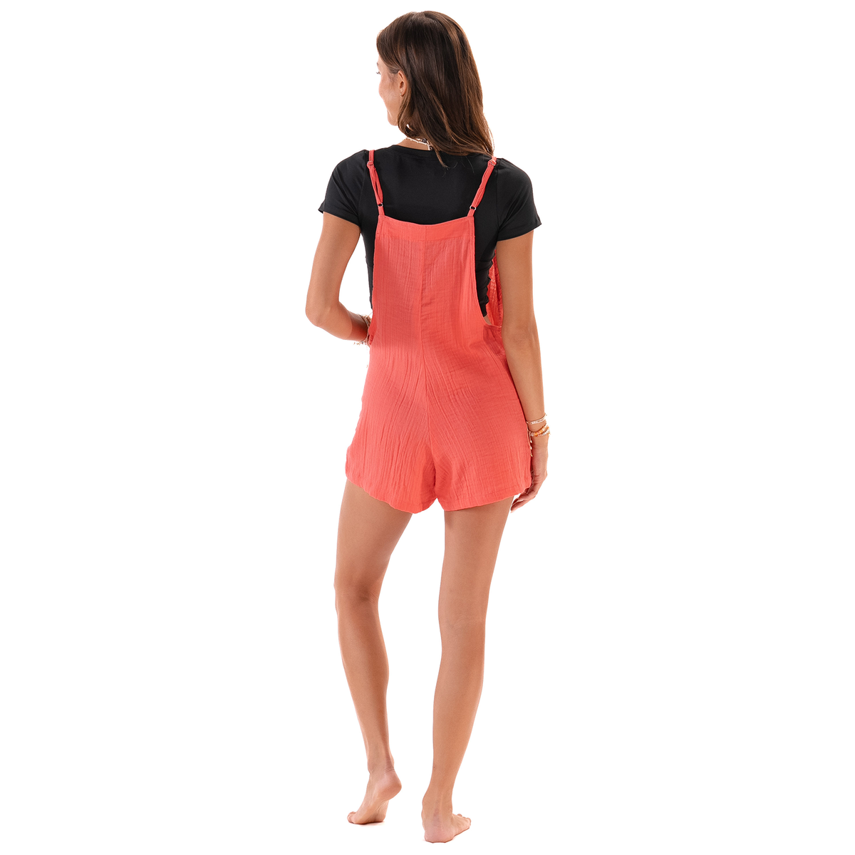 Bright Coral Boardwalk Romper