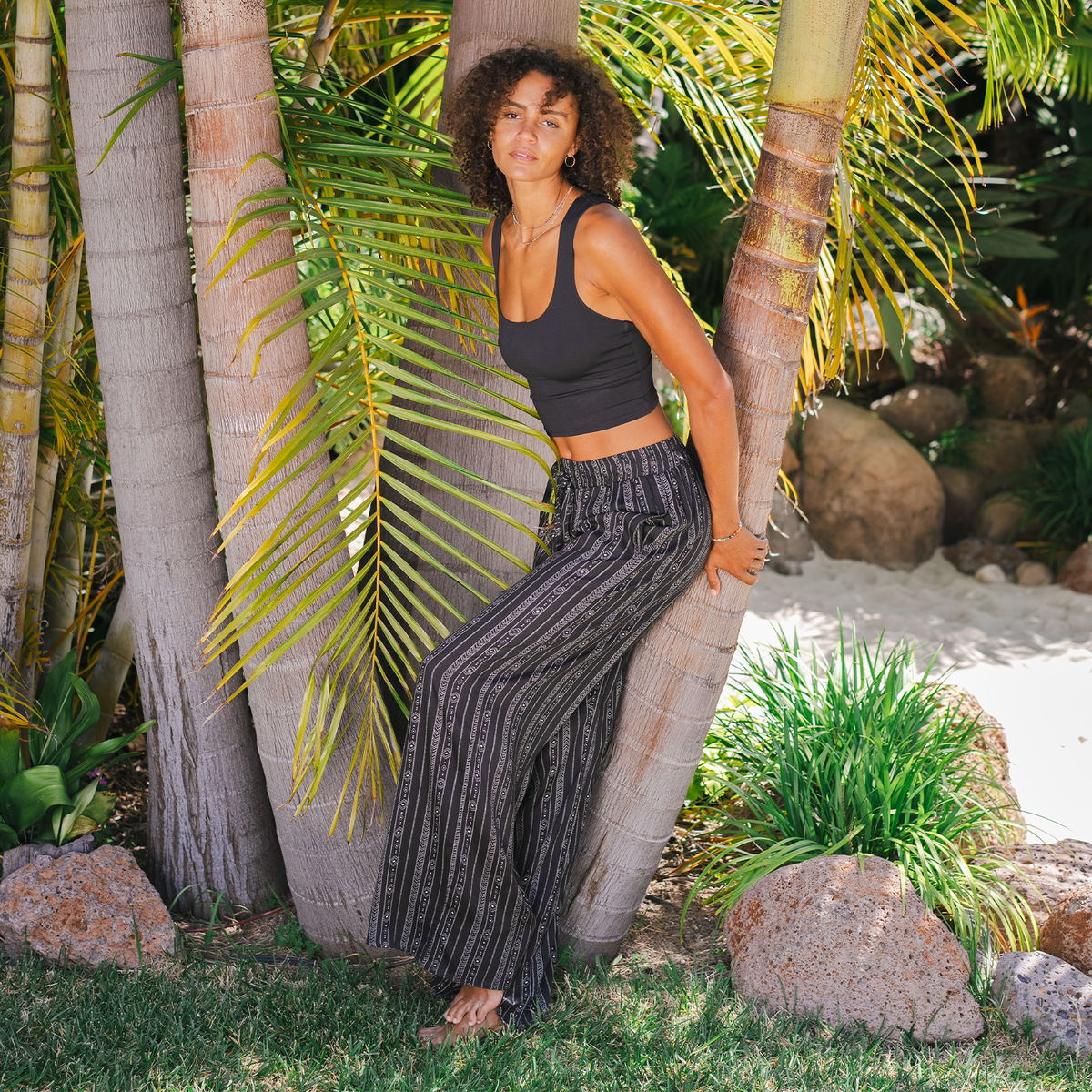 Mystery Wide Leg Drawstring Pants