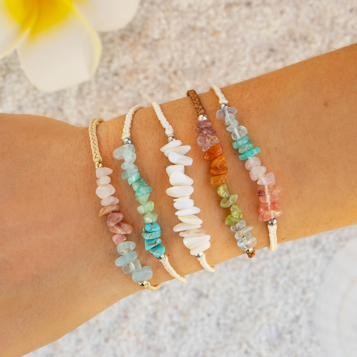 Waveside Braided Pebble Bracelet