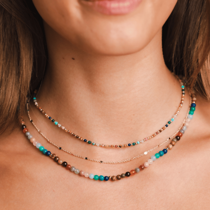 2mm + 4mm Master Healer Necklace Stack