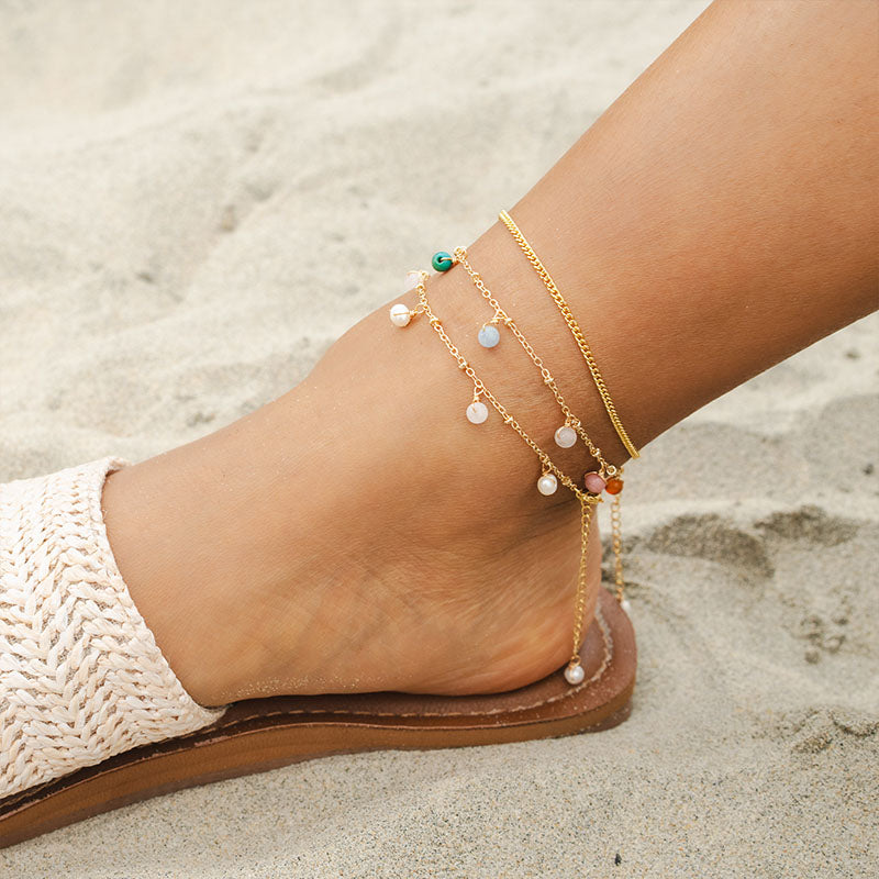 Self Love 4mm Dewdrop Anklet
