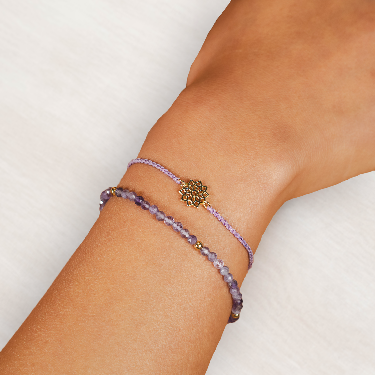 Crown Chakra Braided Bracelet