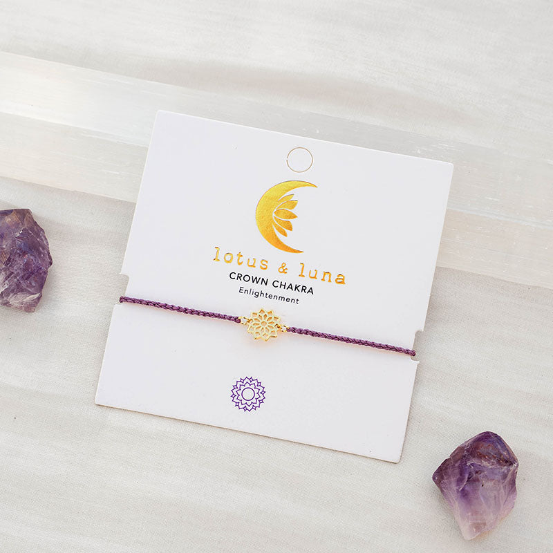 Crown Chakra Braided Bracelet