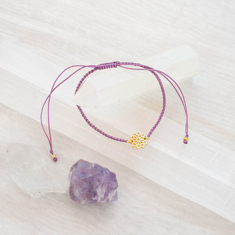 Crown Chakra Braided Bracelet