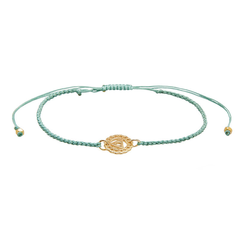 Throat Chakra Braided Bracelet