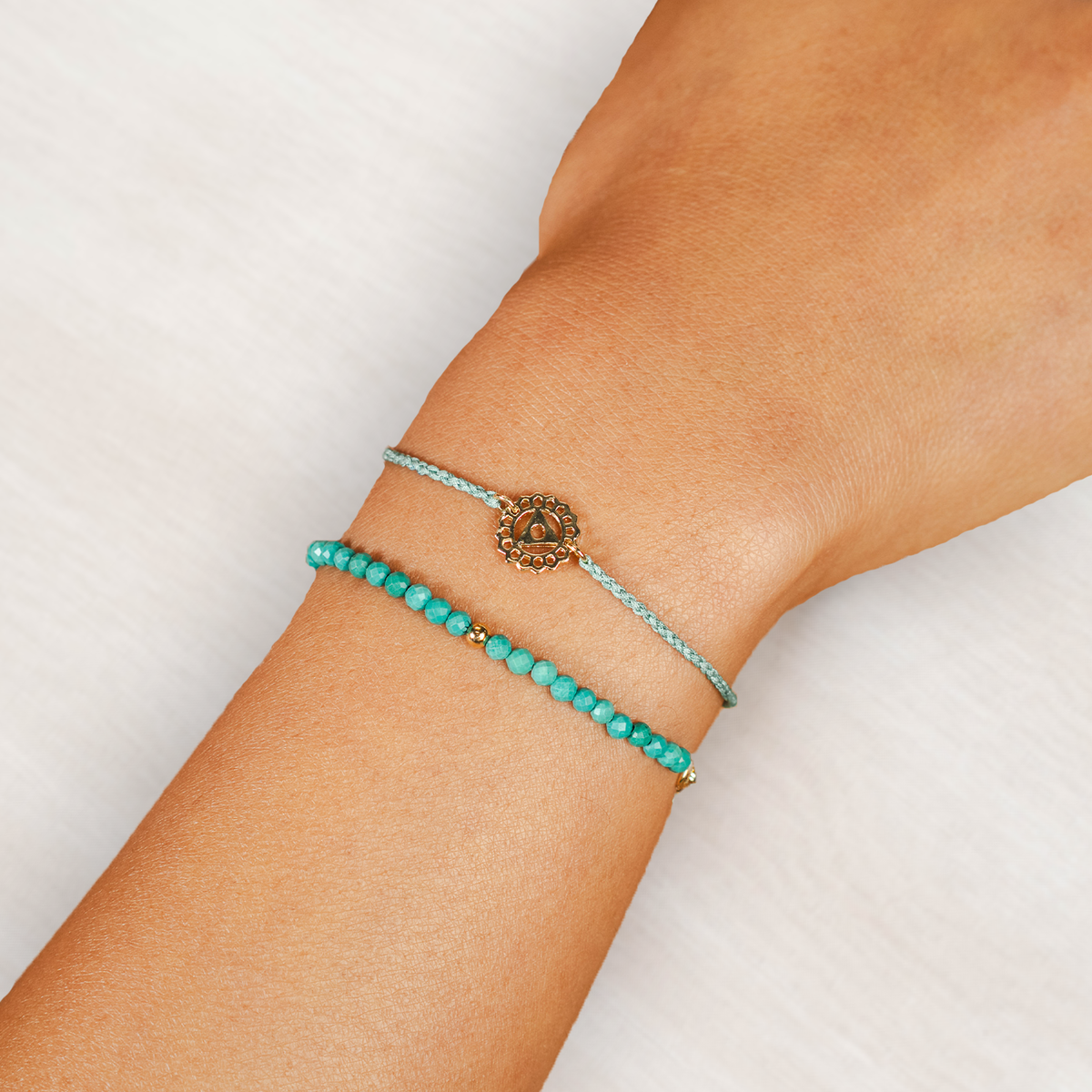 Throat Chakra Braided Bracelet