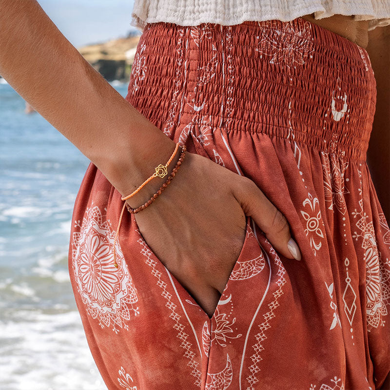 Sacral Chakra Braided Bracelet