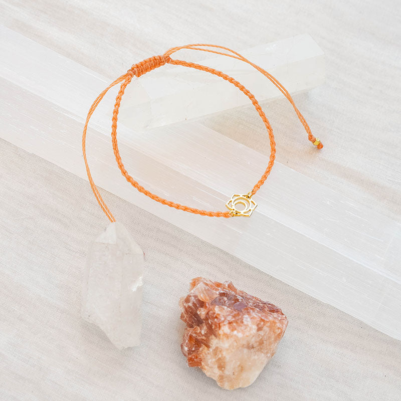 Sacral Chakra Braided Bracelet