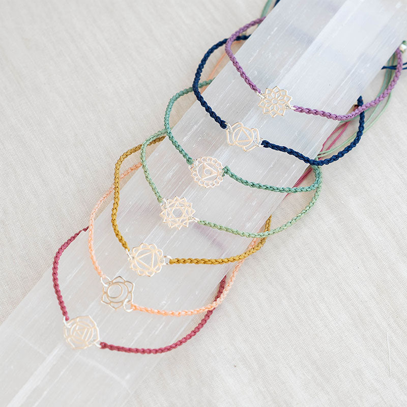 Crown Chakra Braided Bracelet