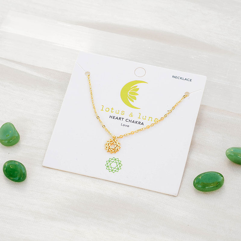 3mm Good Vibes + Heart Chakra Necklace Stack