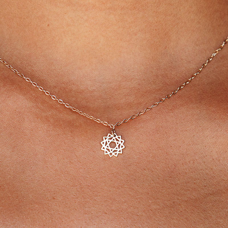 3mm Good Vibes + Heart Chakra Necklace Stack