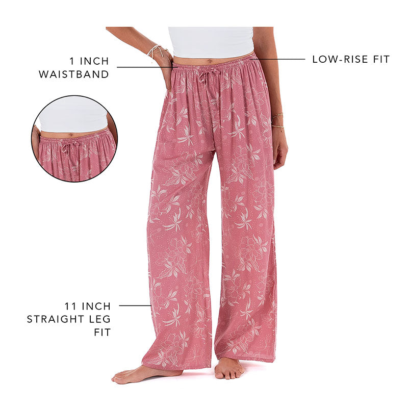 Coral Bloom Drift Pants