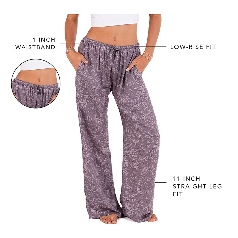 Frosted Plum Paisley Drift Pants