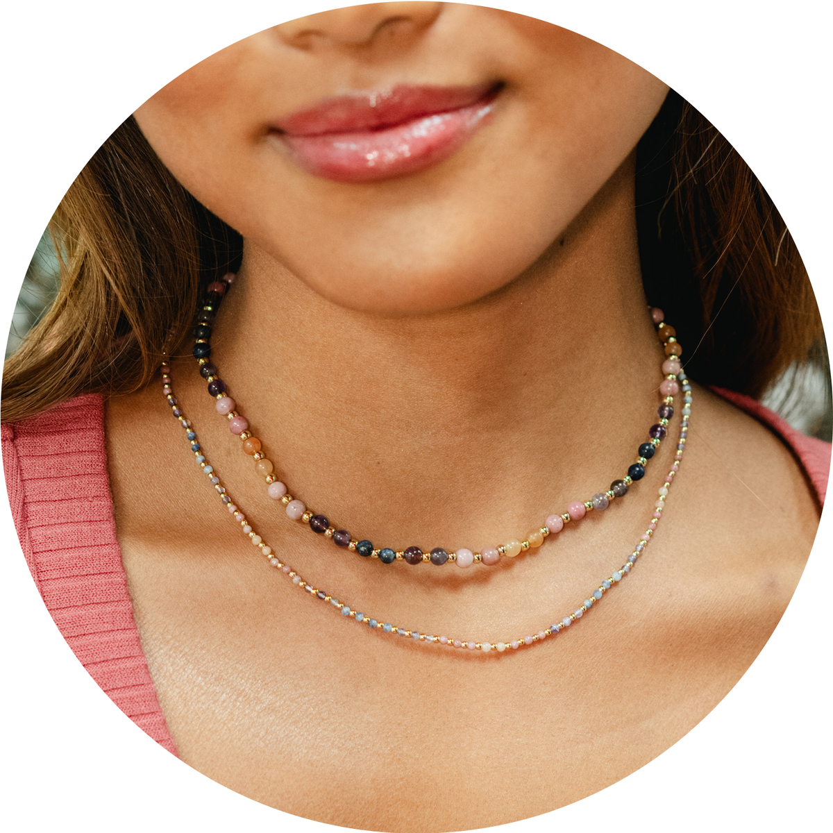 Energy Healer 2mm + 4mm Healing Necklace Stack