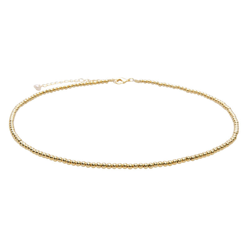 3mm Gold Ball Necklace