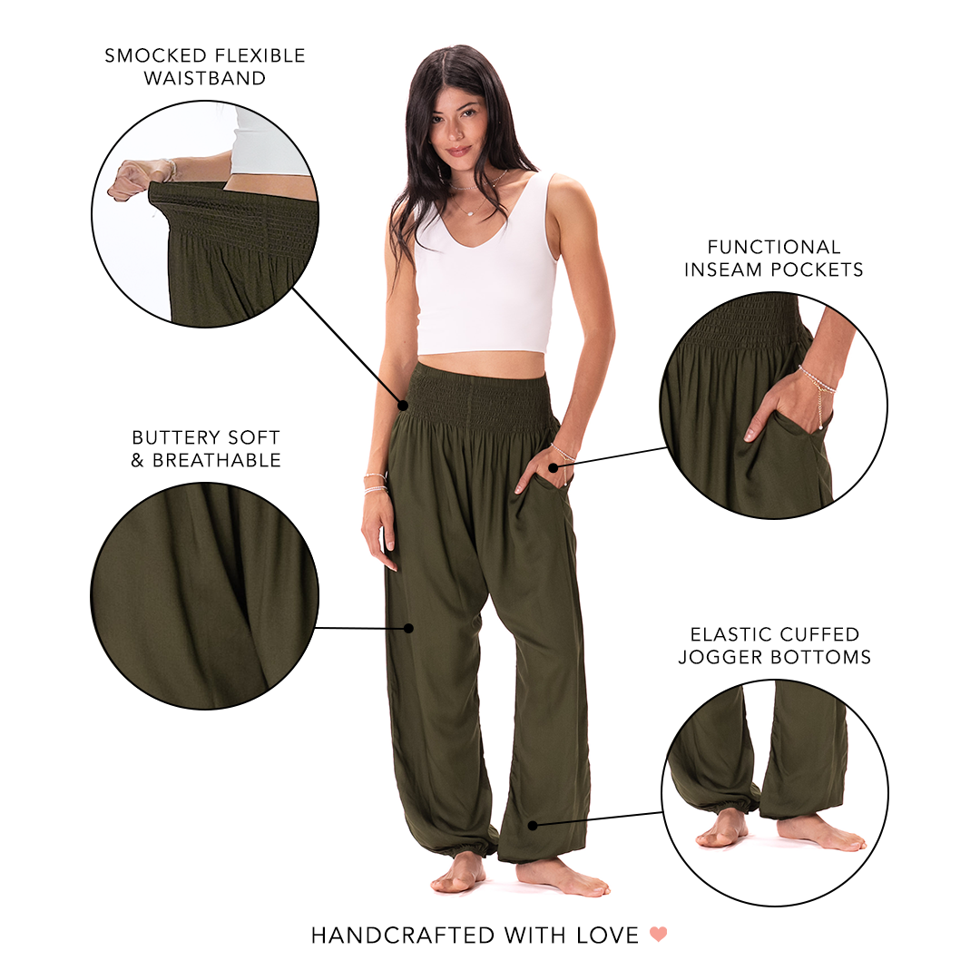 Olive Harem Pants