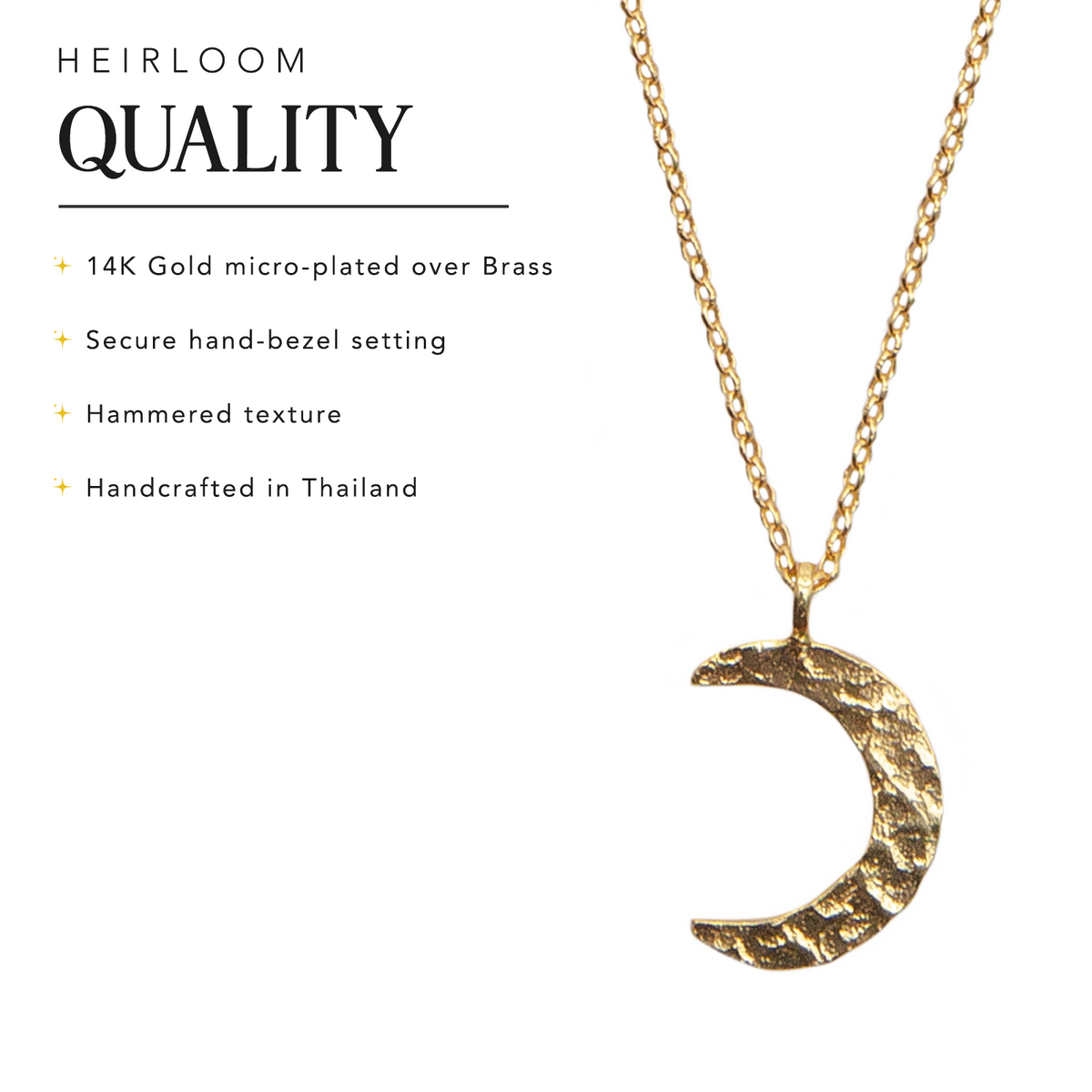 Golden Spirit Crescent Necklace