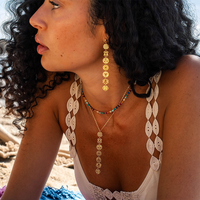 7 Chakras Drop Necklace