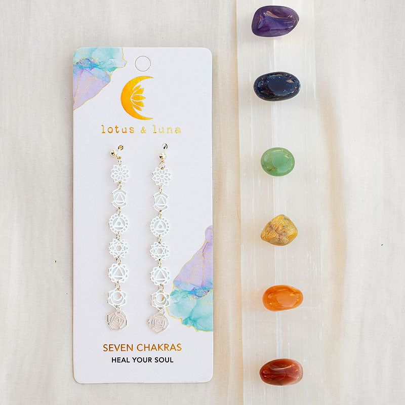 7 Chakras Drop Earrings
