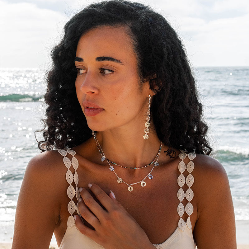 7 Chakras Dangle Necklace