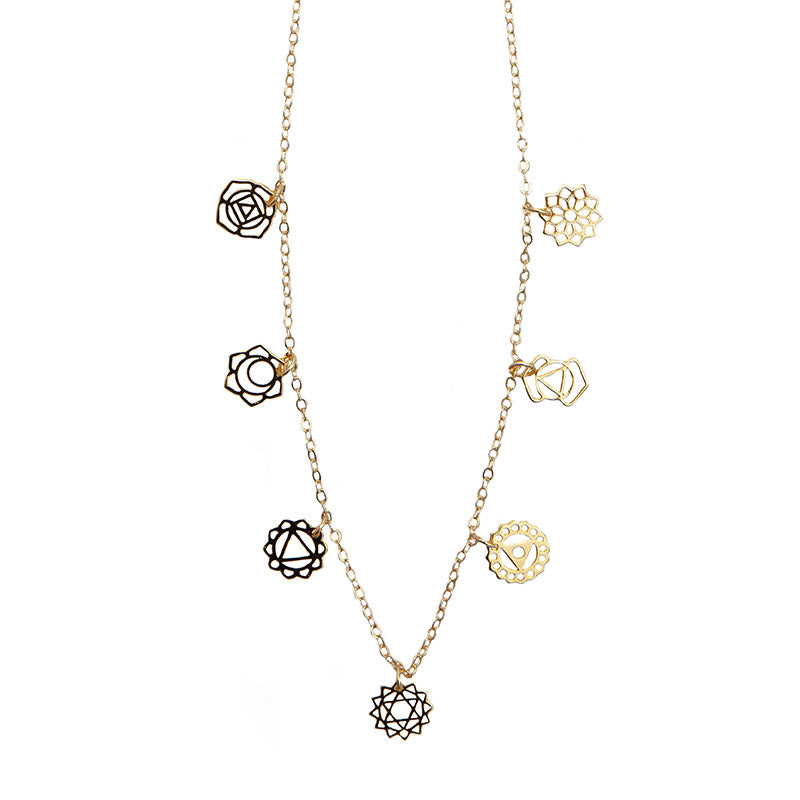 7 Chakras Dangle Necklace