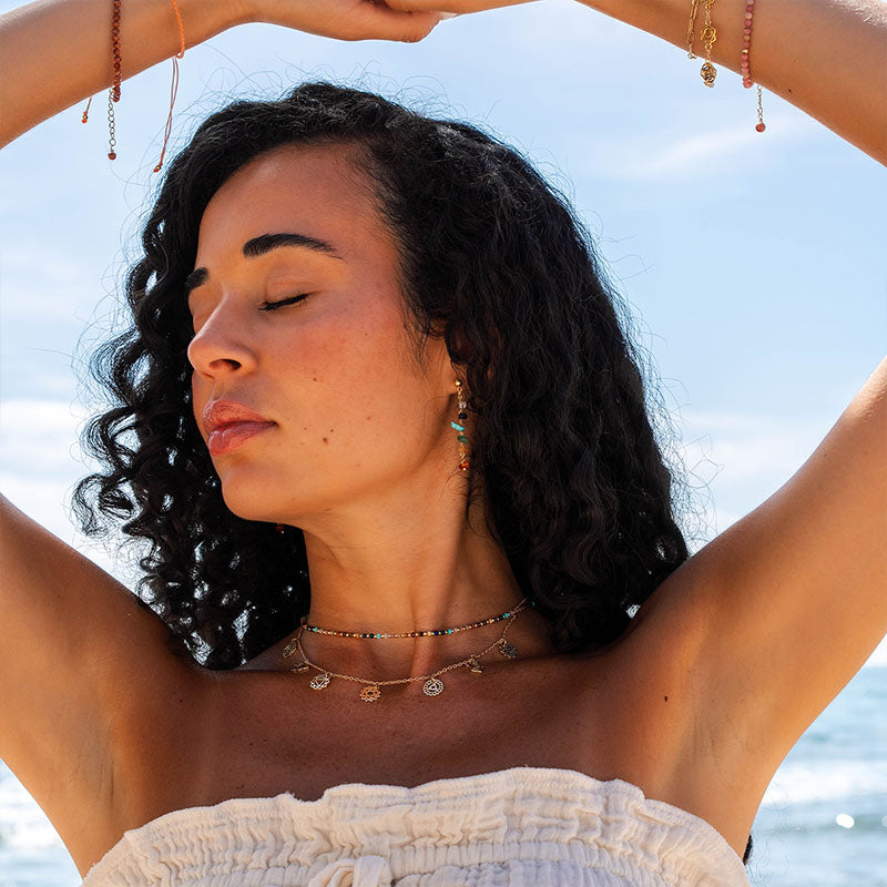 7 Chakras Dangle Necklace