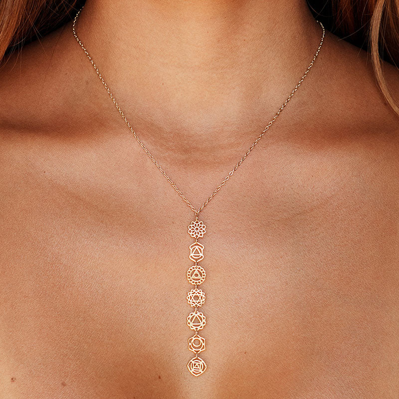7 Chakras Drop Necklace