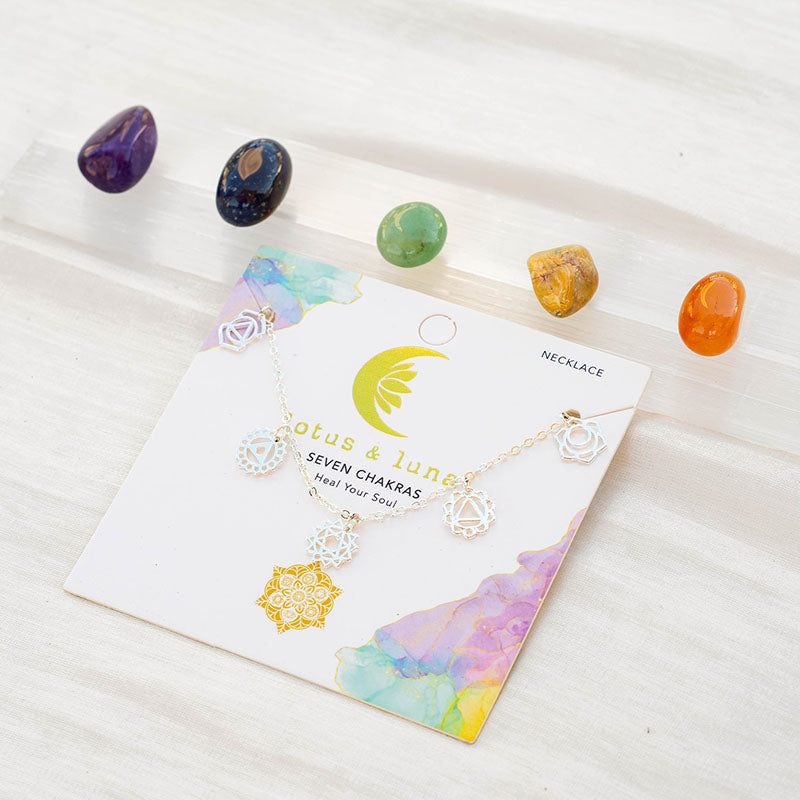 7 Chakras Dangle Necklace