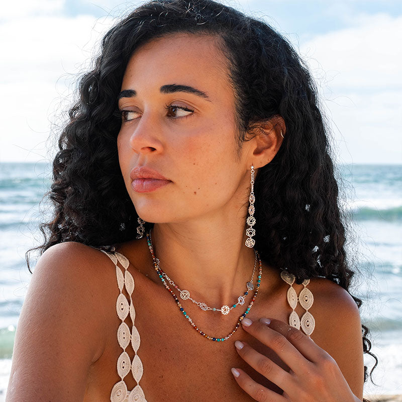 7 Chakras Drop Earrings