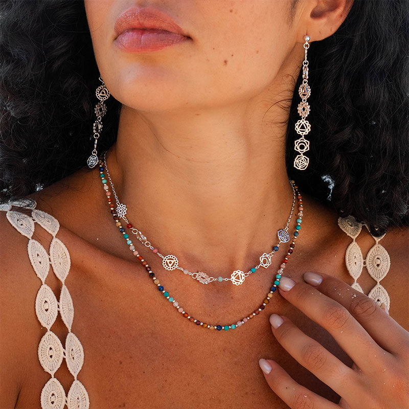 7 Chakras Drop Earrings