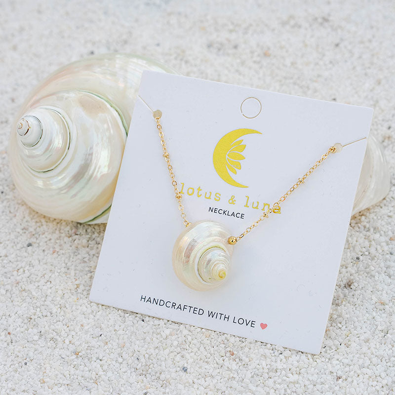 Song of the Sea Gold Shell Necklace