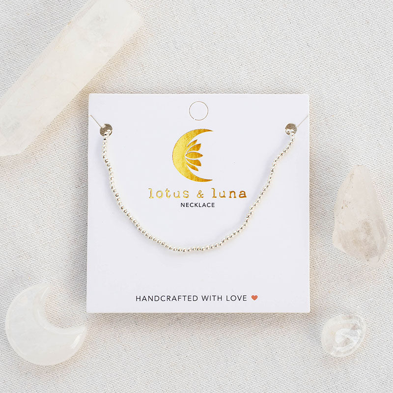 Silver 2mm Bead Necklace