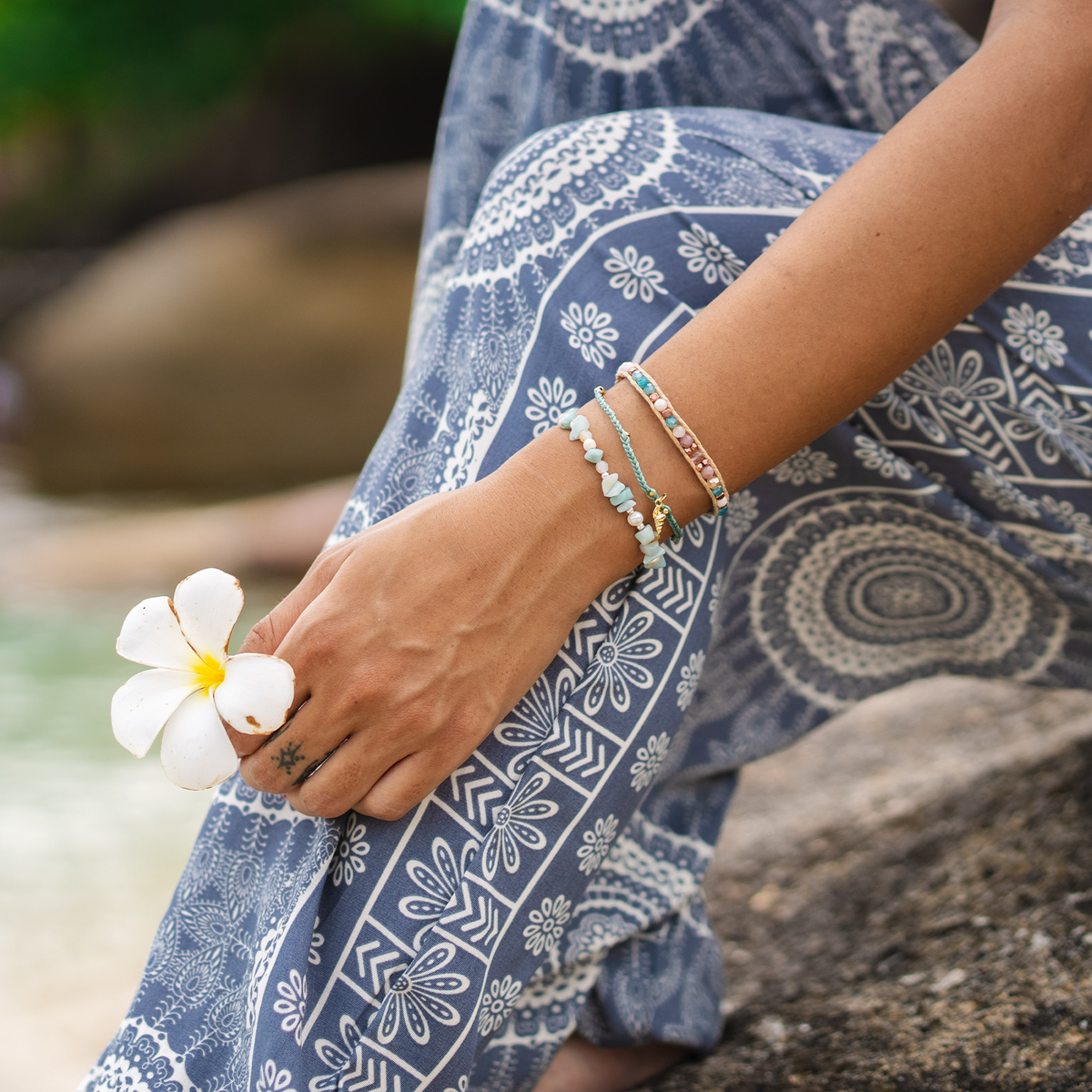 Teal Tide Seastone Bracelet