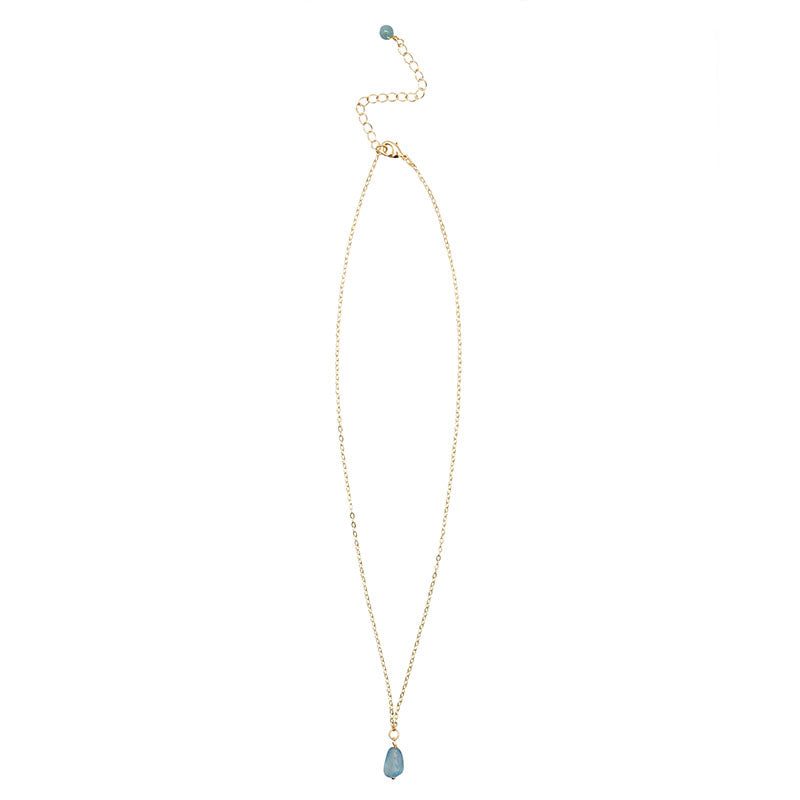 Aquamarine Drop Necklace