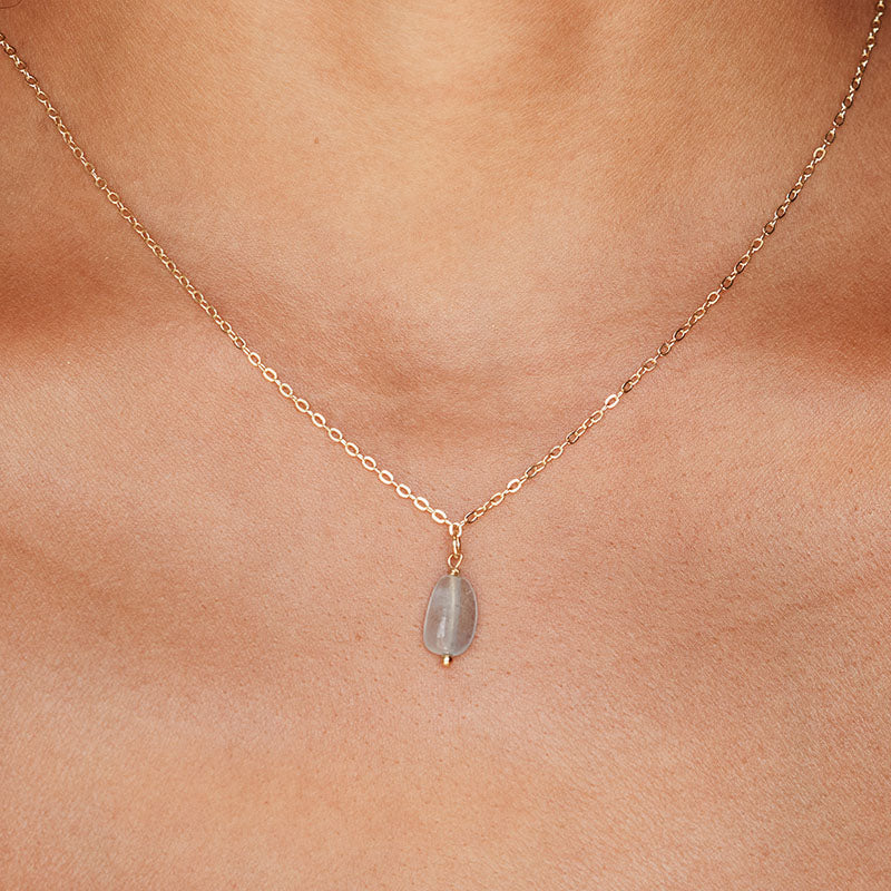 Aquamarine Drop Necklace