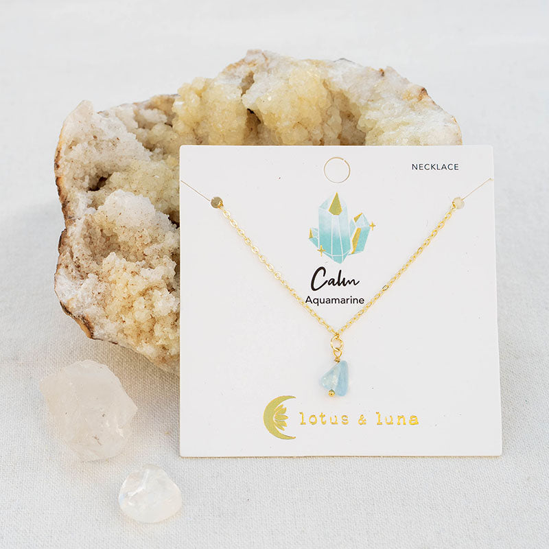 Aquamarine Drop Necklace