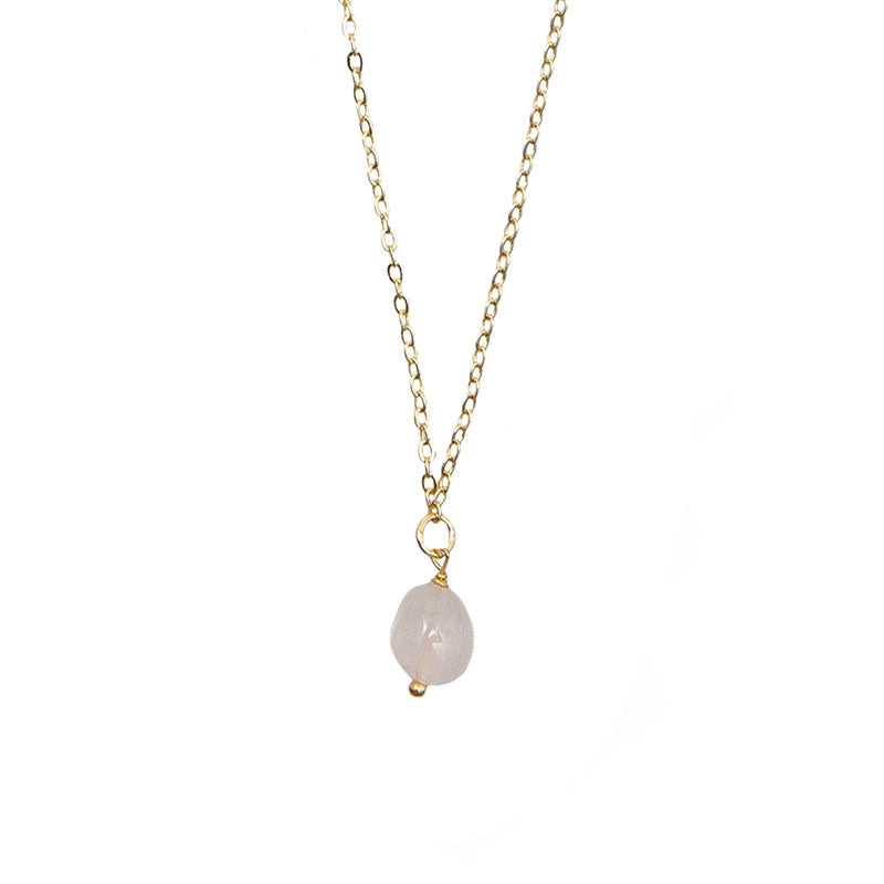 Rose Quartz Drop Necklace