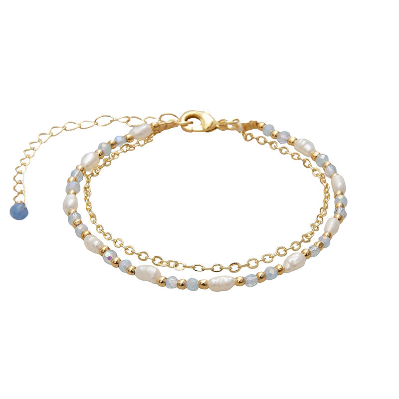 Celeste Everglow Bracelet, flat lay angled