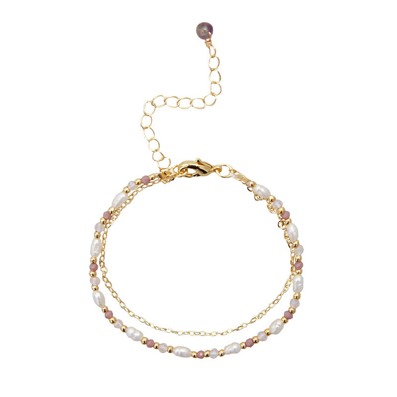 Iris Everglow Bracelet, flat lay overhead