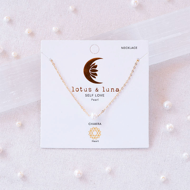 Pearl Necklace, on jewelry card