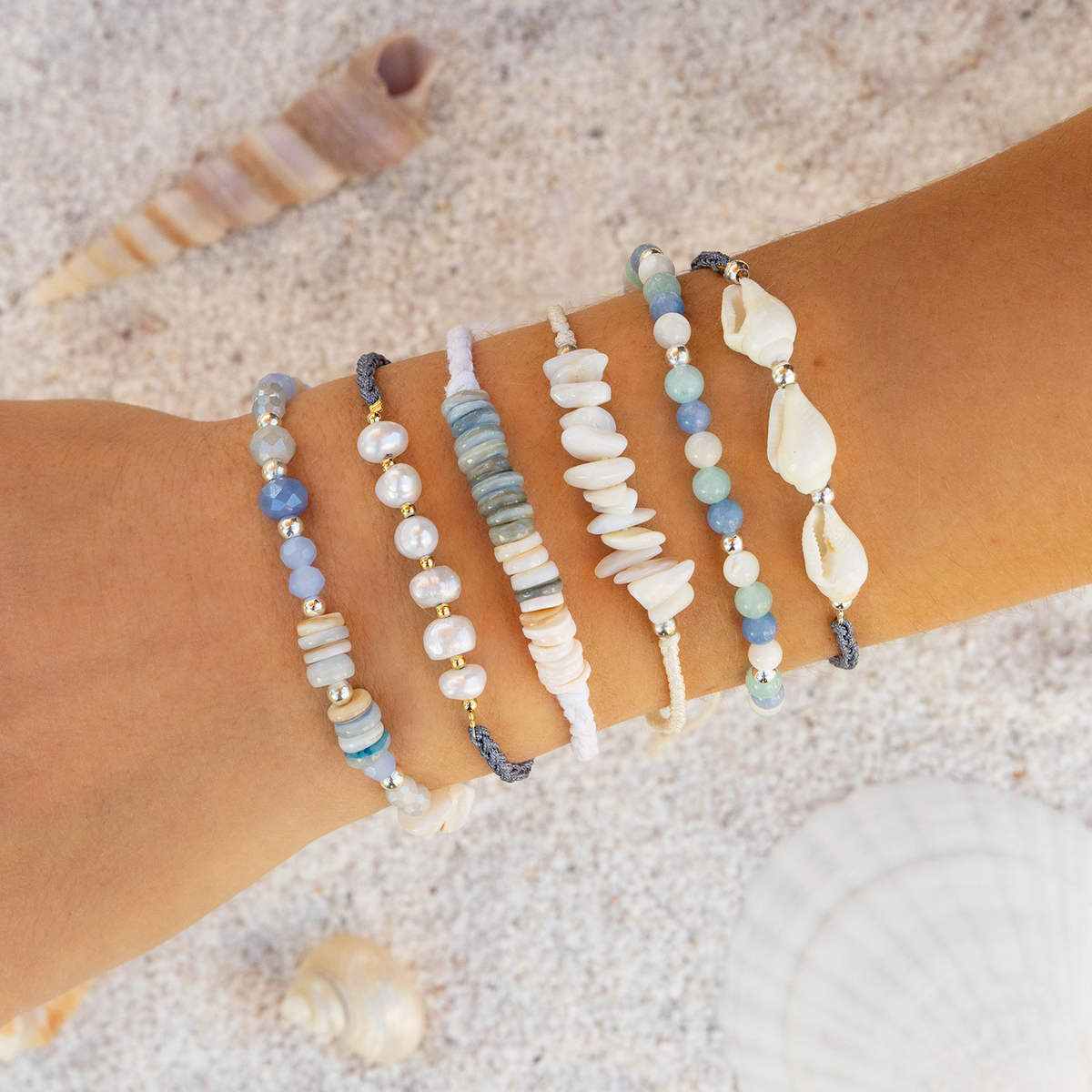 Waveside Braided Pebble Bracelet